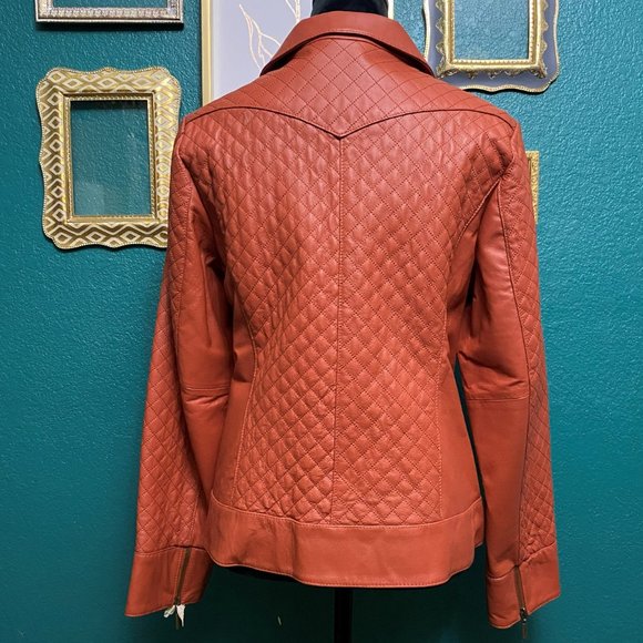 NEW Bradley Bayou Quilted Panel Leather Jacket - Picture 2 of 9